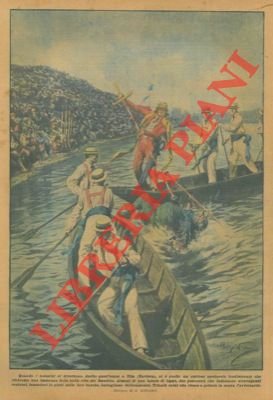 Pittoresca festa di pescatori sul Danubio, a Ulm in Baviera, …