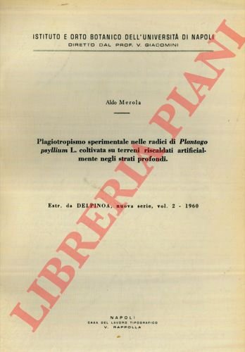 Plagiotropismo sperimentale nelle radici di Plantago psyllium L. coltivata su …