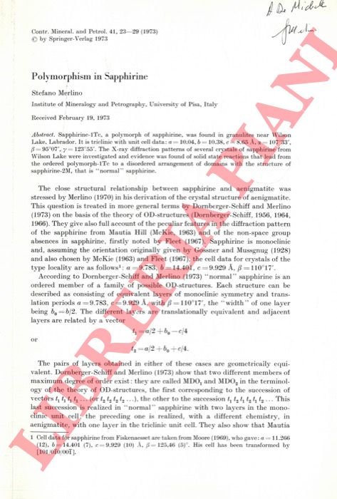 Polymorphism in Sapphirine.