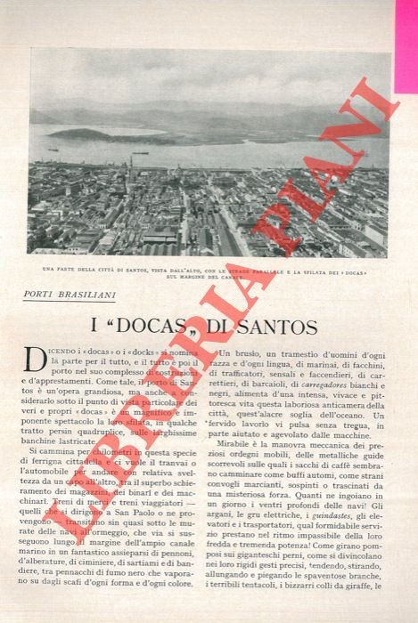 Porti brasiliani. I “docas” di Santos.