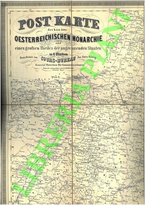 Post Karte der kais: kon: Oesterreichischen Monarchie und . in …