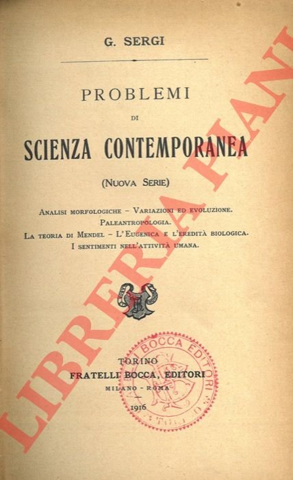 Problemi di Scienza contemporanea (Nuova Serie). Analisi morfologiche - Variazioni …