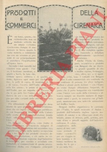 Prodotti e commerci della Cirenaica.