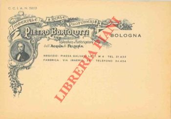 Profumeria Pietro Bortolotti. Bologna. Piazza Galvani, 4.