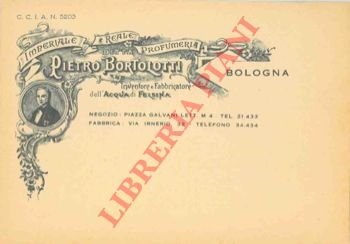Profumeria Pietro Bortolotti. Bologna. Piazza Galvani, 4.