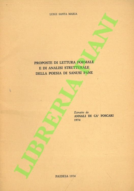 Proposte di lettura formale e di analisi strutturale della poesia …