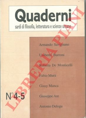 Quaderni sardi di filosofia, letteratura e scienze umane.