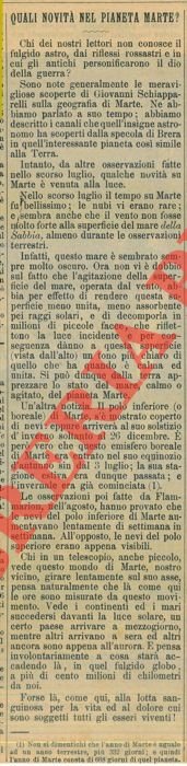 Quali novità nel pianeta Marte? .