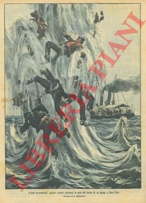 Quattro uomini proiettati in aria dal fondo di un fiume, …