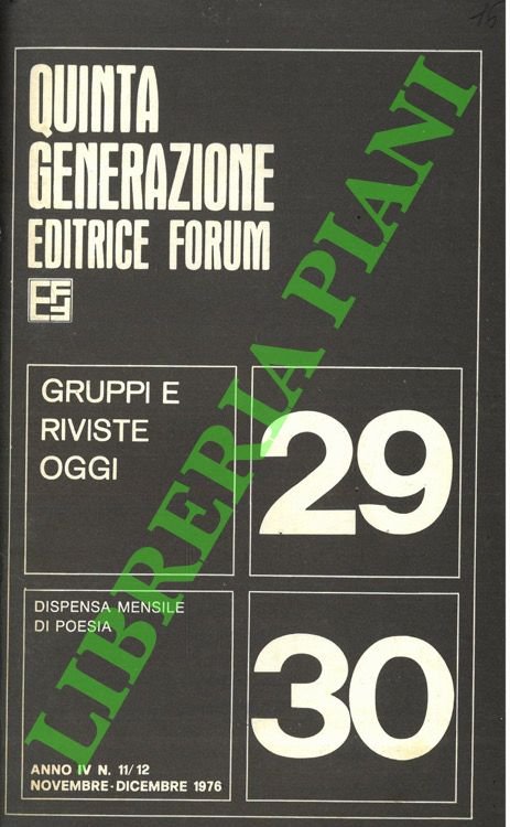 Quinta Generazione. Rivista mensile di poesia.