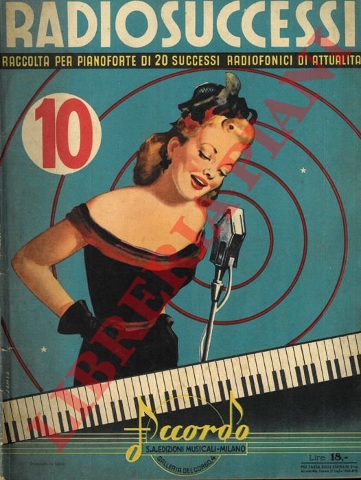 Radiosuccessi. Raccolta per pianoforte di 20 successi radiofonici d'attualità.