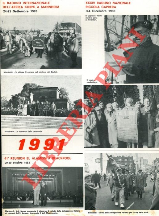 Raduni reduci 2a guerra mondiale Calendario 1991.