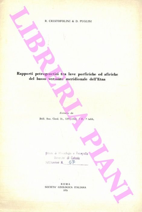 Rapporti petrogenetici tra lave porfiriche ed afiriche del basso versante …