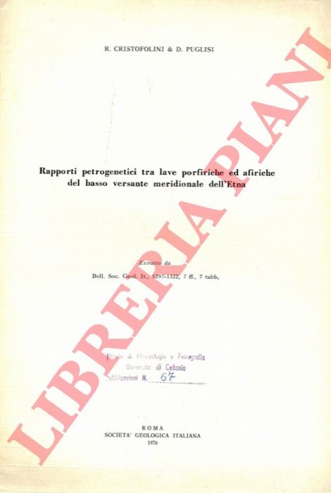 Rapporti petrogenetici tra lave porfiriche ed afiriche del basso versante …