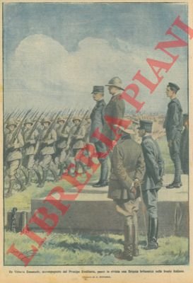 Re Vittorio Emanuele passa in rivista una brigata britannica.