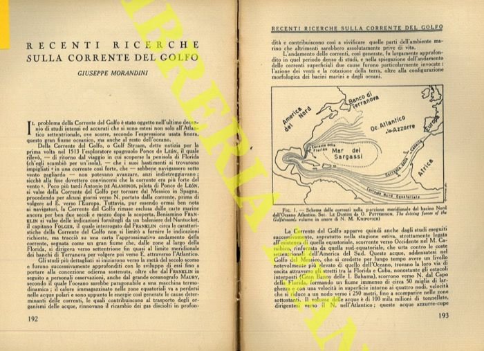 Recenti ricerche sulla Corrente del Golfo.