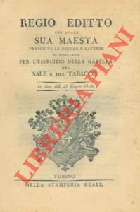 Regole e cautele da osservarsi per l'esercizio della gabella del …