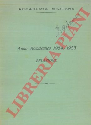 Relazione Anno Accademico 1954 -55.
