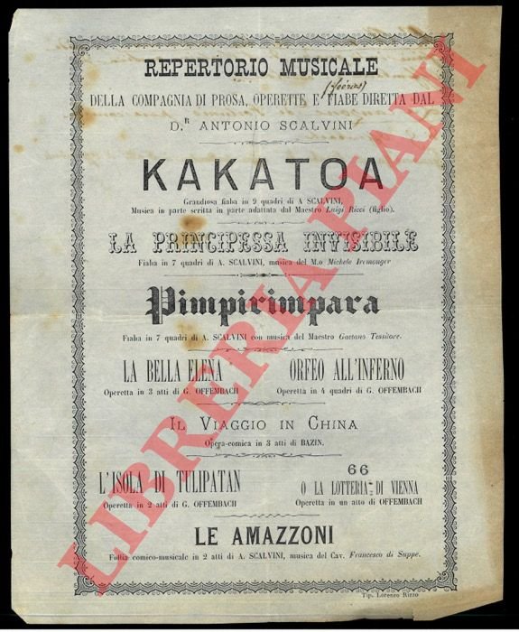 Repertorio Musicale della Compagnia di Prosa e Fiabe diretta dal …