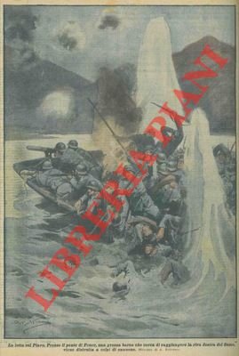 Resistenza sul Piave : affondamento di una barca presso Ponte …