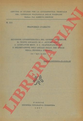 Revisione citosistematica del genere Colchicum. II: Nuove località di C. …