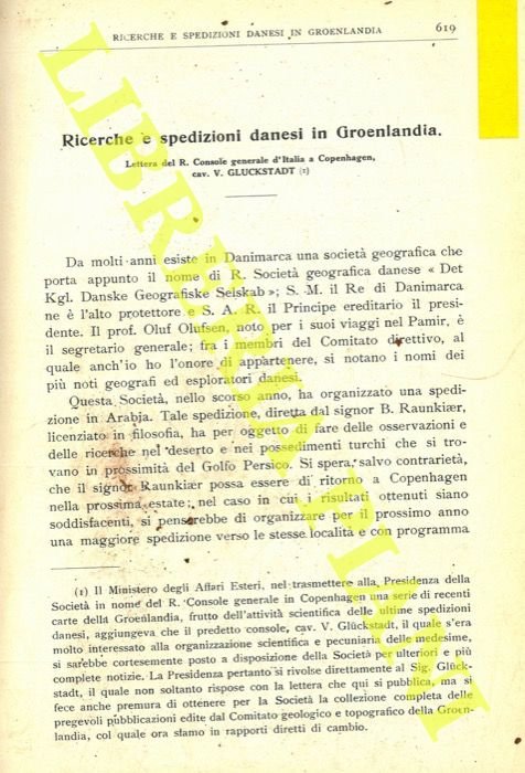 Ricerche e spedizioni danesi in Groenlandia.