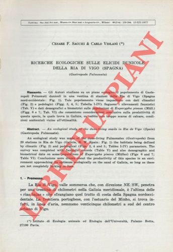 Ricerche ecologiche sulle Elicidi dunicole della Ria di Vigo (Spagna). …