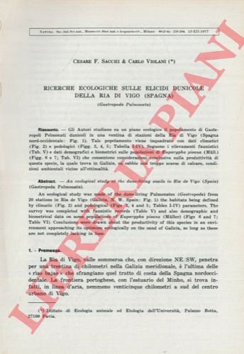 Ricerche ecologiche sulle Elicidi dunicole della Ria di Vigo (Spagna). …