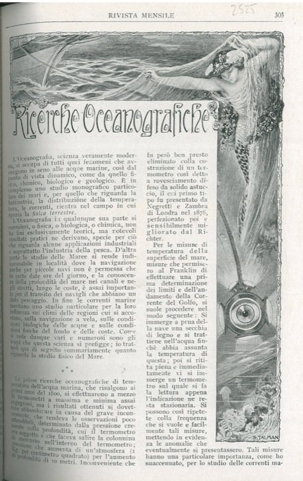 Ricerche oceanografiche.