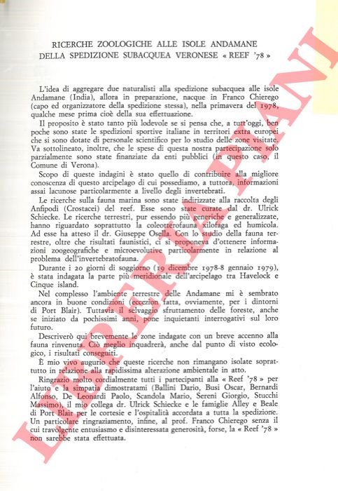 Ricerche zoologiche alle isole Andamane della spedizione subacquea veronese “Reef … | Immagine Gallery 3