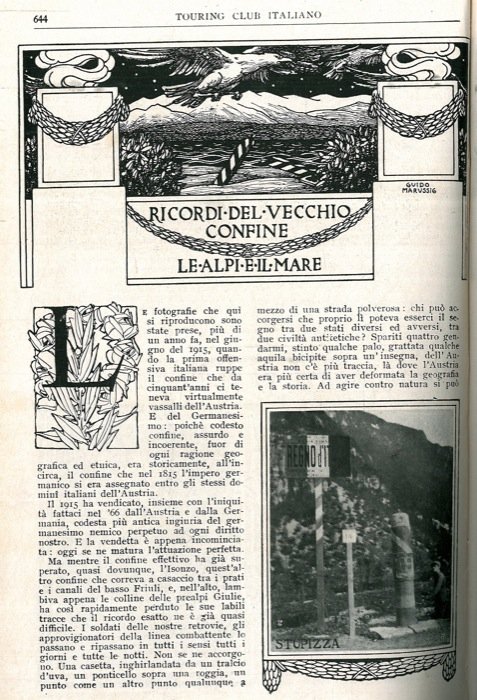 Ricordi del vecchio confine. Le Alpi e il mare.