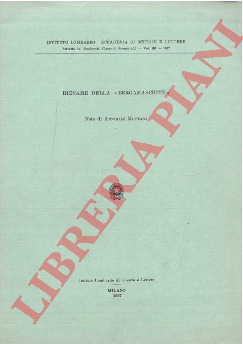 Riesame della “Bergamaschite” .