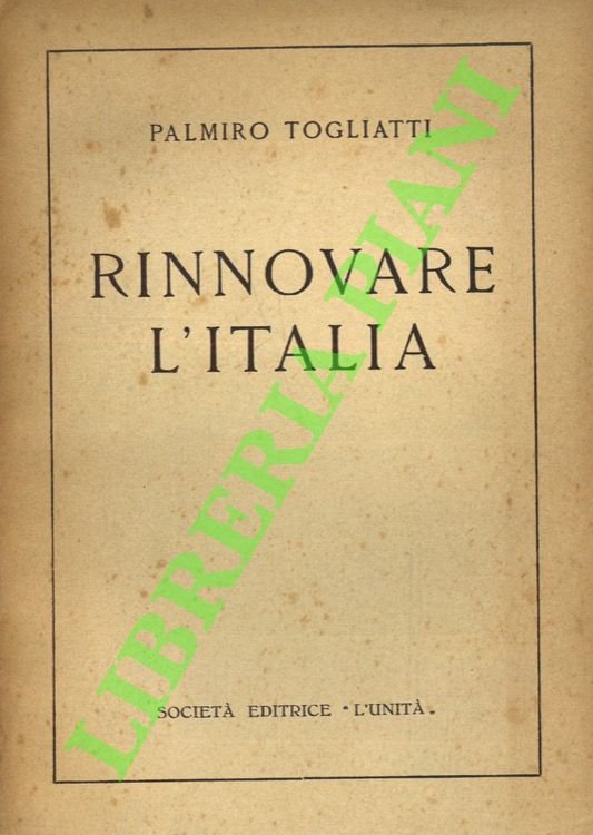 Rinnovare l'Italia.