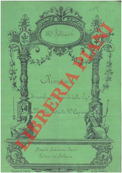 Rinuncia di usufrutto vedovile.