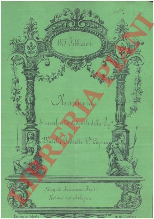 Rinuncia di usufrutto vedovile.