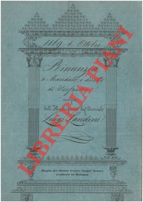 Rinunzia a mandato e diritto di usufrutto di una casa …