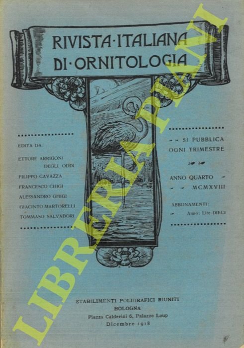 Rivista Italiana di Ornitologia. 1918.