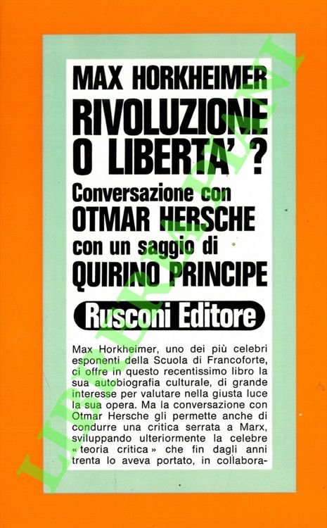 Rivoluzione o libertà?