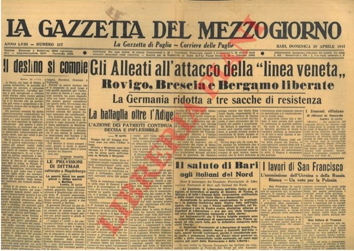 Rovigo, Brescia e Bergamo liberate = Quasi tutta la Germania … | Immagine Gallery 3