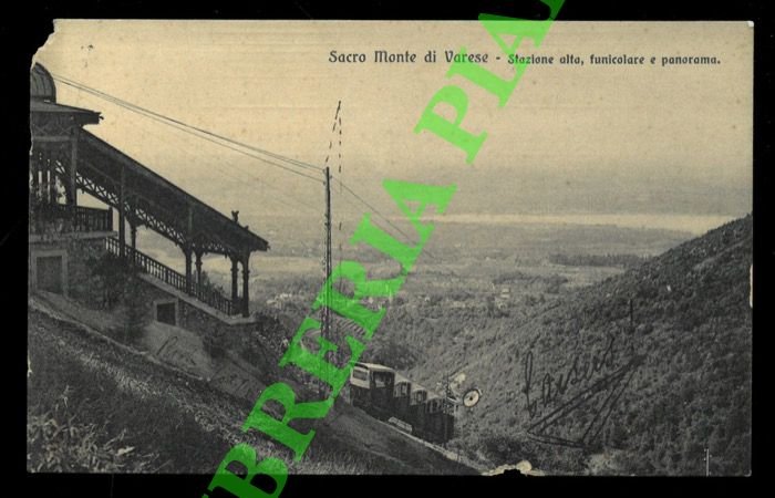 Sacro Monte di Varese. Stazione alta, funicolare e panorama.