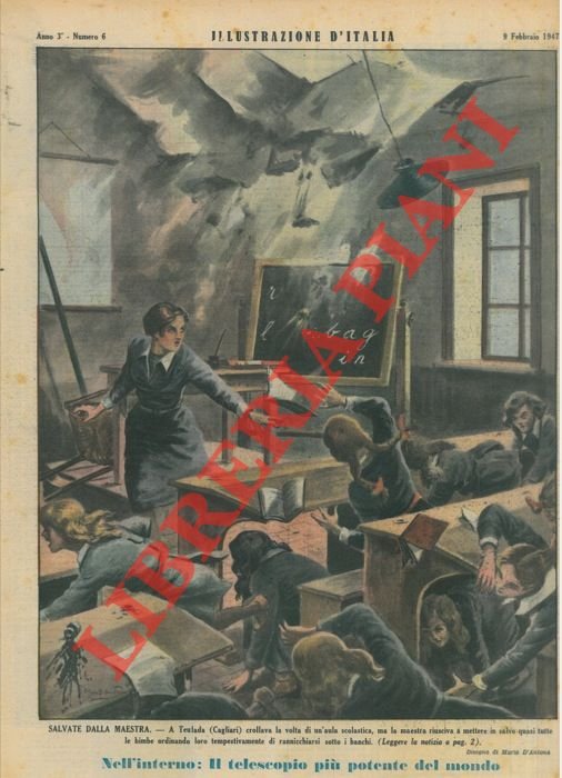 Salvate dalla maestra. A Teulada (Cagliari) crollava la volta di …