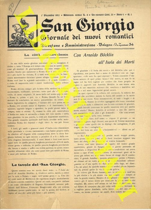 San Giorgio. Giornale dei nuovi romantici. | Immagine Gallery 2