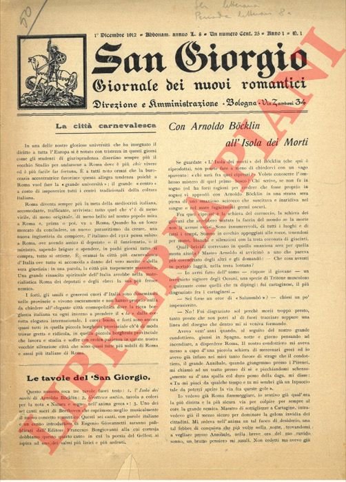 San Giorgio. Giornale dei nuovi romantici. | Immagine Gallery 3