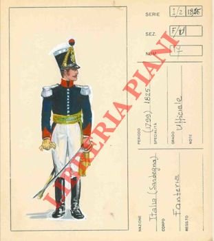 Sardegna : Fanteria. Ufficiale (1799) 1825