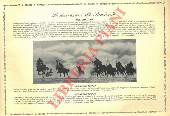 Savoia Cavalleria. Calendario del 1995.