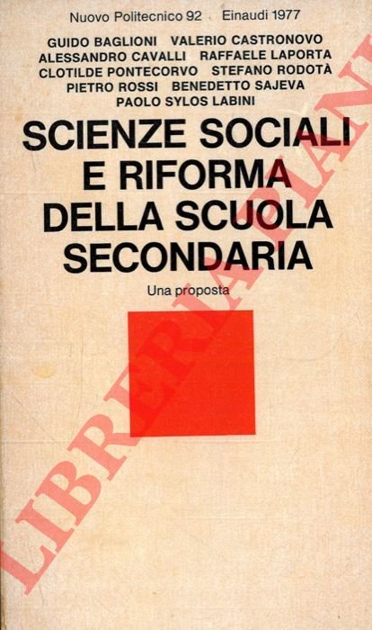 Scienze sociali e riforma della scuola secondaria.