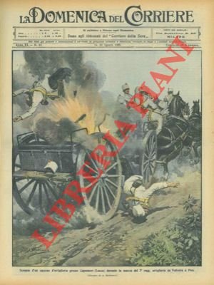 Scoppio d'un cassone d'artiglieria presso Capannori (Lucca) durante la marcia …