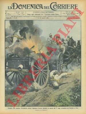 Scoppio d'un cassone d'artiglieria presso Capannori (Lucca) durante la marcia …