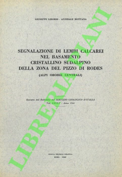 Segnalazione di lembi calcarei nel basamento cristallino sudalpino della zona …