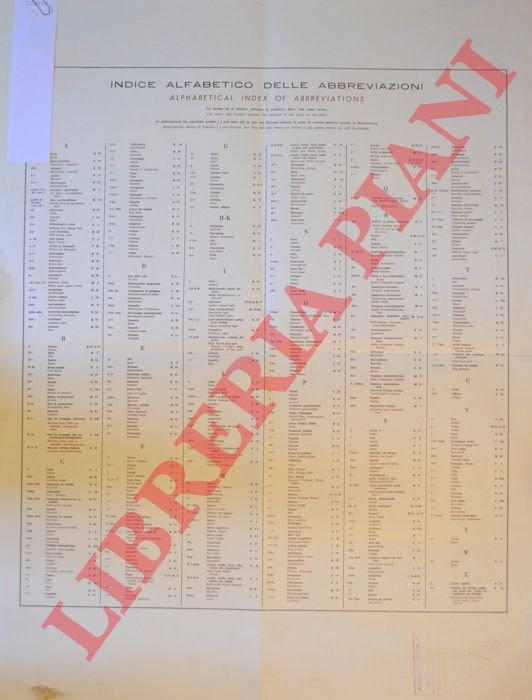 Segni convenzionali ed abbreviazioni in uso nelle carte nautiche.